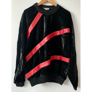 Vintage 80's Black & Red Slouchy Sweater